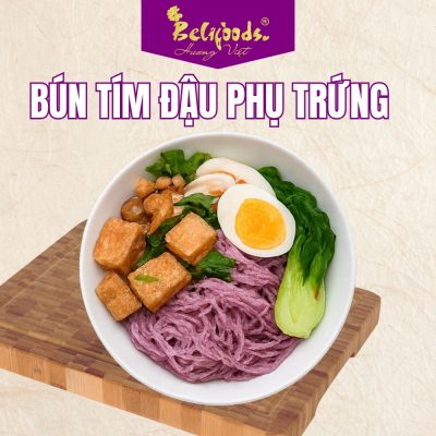Công thức 3: Bún tím đậu phụ trứng