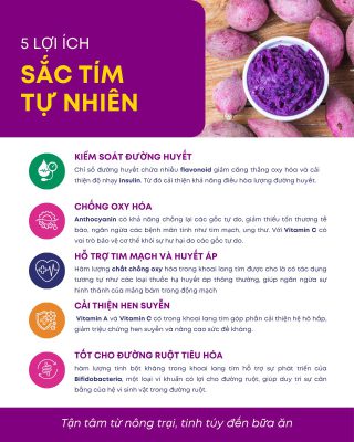 Bí mật dinh dưỡng của sắc tím tự nhiên có trong bún khoai lang tím Belifoods