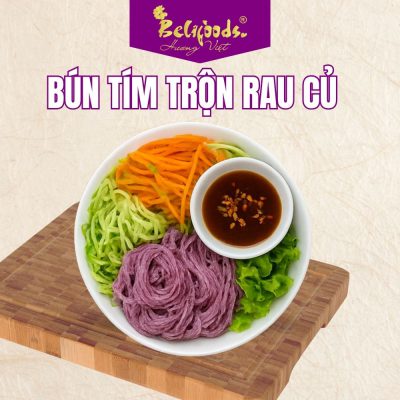 Công thức 1: Bún tím trộn rau củ thanh mát